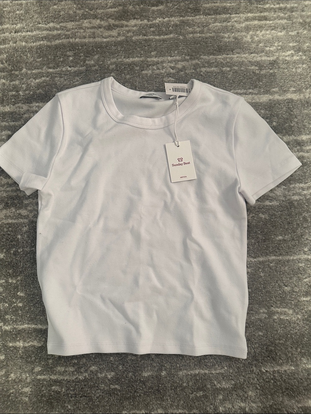 Aritzia White Short Sleeve Tee
